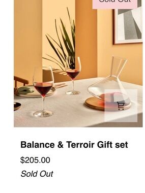 NUDE Clear Glass Decanter and Wine Glass Set, lead free crystal